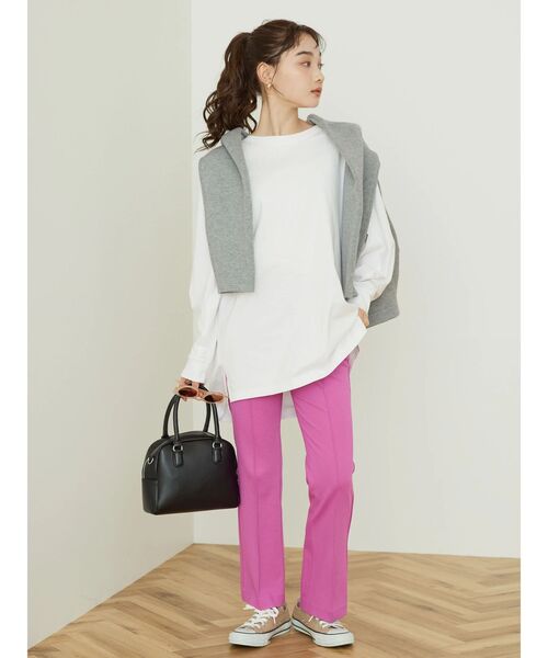 AMERICAN HOLIC(アメリカンホリック)の「デザインスリーブサイドスリットカットチュニック(チュニック・レディース・サックスブルー/ピンク/ネイビー/オフホワイト/その他7・M/L)」の19枚目の写真