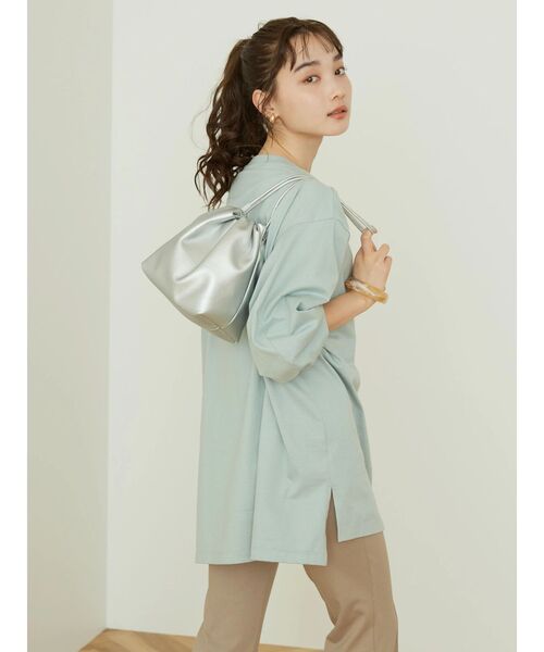 AMERICAN HOLIC(アメリカンホリック)の「デザインスリーブサイドスリットカットチュニック(チュニック・レディース・サックスブルー/ピンク/ネイビー/オフホワイト/その他7・M/L)」の22枚目の写真