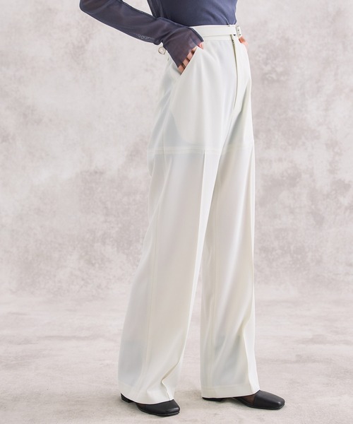 極美品☆ウォッシャブルタックストレートパンツ ウォッシャブルタックストレートパンツ | スピック＆スパン