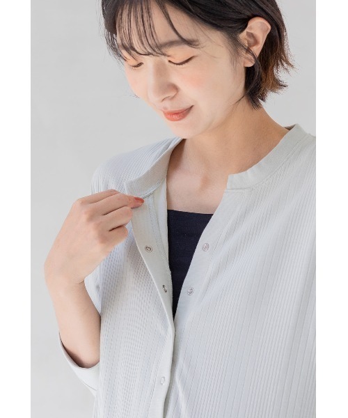 フェリシモMama(フェリシモママ)の「Moredde マタニティから産後も使える ママによりそうリブカットソーのルームウェアセット(マタニティウェア/グッズ・レディース・アイボリー/ミント・LARGE/X-LARGE/MEDIUM)」の15枚目の写真