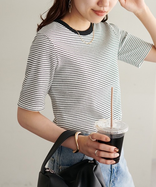 【WEB限定】マルチボーダーリンガーTシャツ