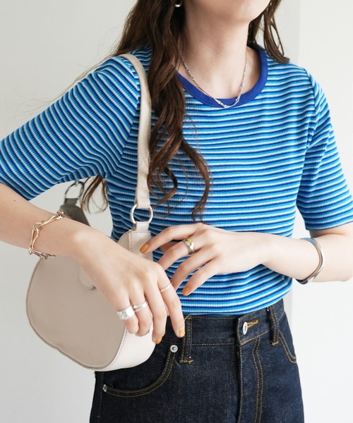 【WEB限定】マルチボーダーリンガーTシャツ