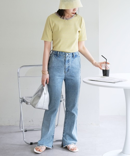 【WEB限定】マルチボーダーリンガーTシャツ