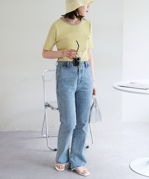 【WEB限定】マルチボーダーリンガーTシャツ