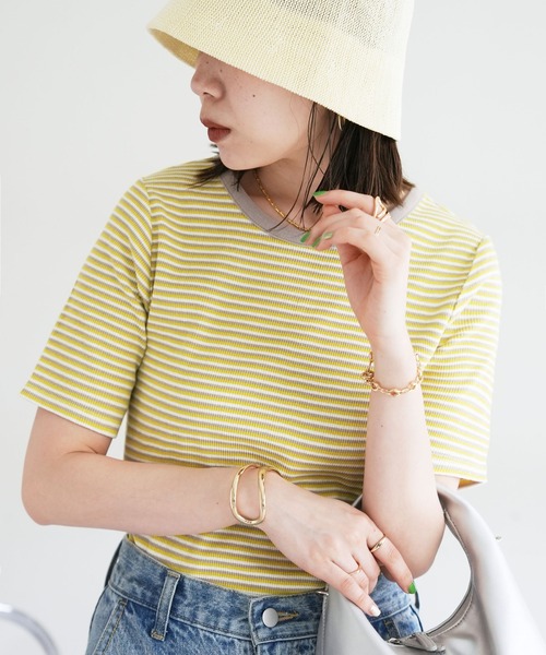 【WEB限定】マルチボーダーリンガーTシャツ