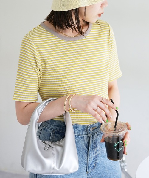 【WEB限定】マルチボーダーリンガーTシャツ