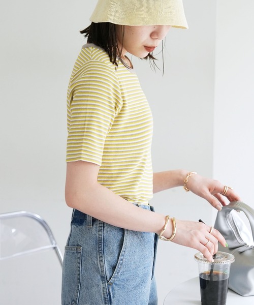 【WEB限定】マルチボーダーリンガーTシャツ