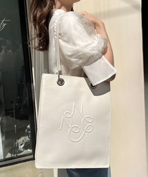 one after another NICE CLAUP | A4サイズ収納/ロゴモチーフエンボス縦長トートバッグ(トートバッグ)