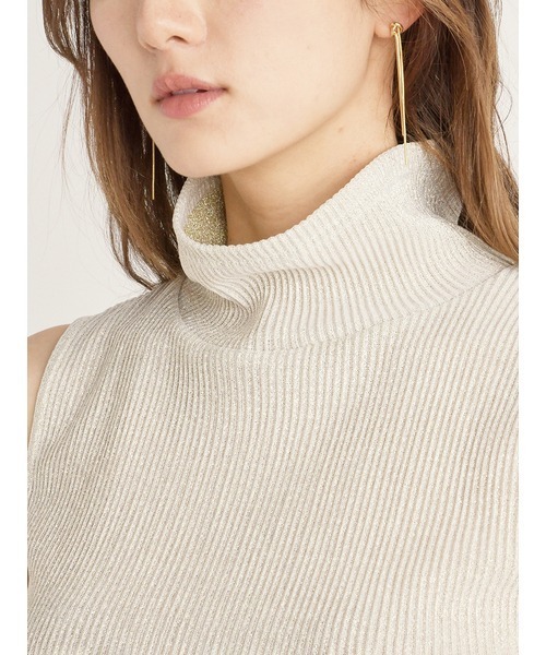 SNIDEL（スナイデル）の「ラメカットハイネック（Tシャツ/カットソー・レディース・ピンク/ホワイト/ブラック・FREE）」の9枚目の写真