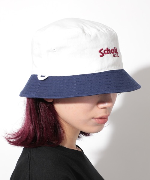 schott（ショット）の「【SCHOTT】ロゴバイカラーバケットハット SC018（ハット・メンズ・グレー/ベージュ/ホワイト・FREE）」の5枚目の写真