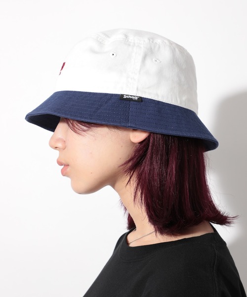 schott（ショット）の「【SCHOTT】ロゴバイカラーバケットハット SC018（ハット・メンズ・グレー/ベージュ/ホワイト・FREE）」の6枚目の写真