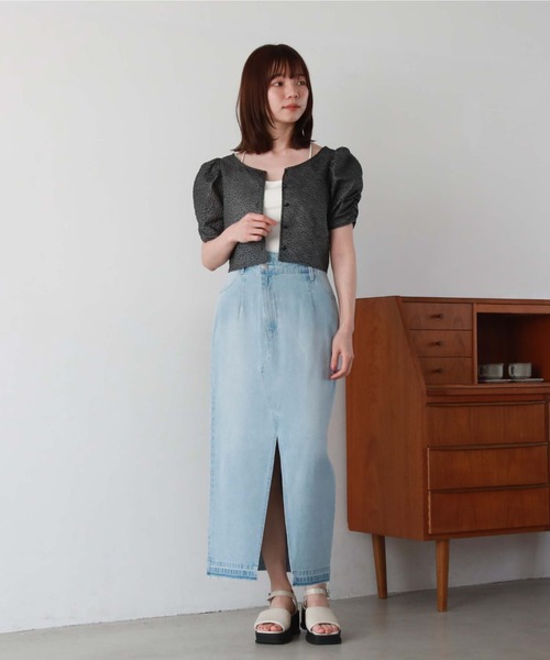 archives(アルシーヴ)の「クロスウエストデニムタイトスカート(デニムスカート・レディース・サックスブルー/ブルー・SMALL/MEDIUM)」の12枚目の写真