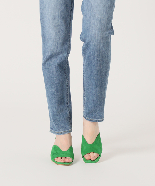 La TOTALITE（ラトータリテ）の「【FABIO RUSCONI /ファビオルスコーニ】スウェードミュール（サンダル・レディース・グリーン/ベージュ・38/36/37）」の6枚目の写真