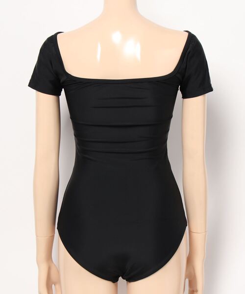 QFORON（キュフォロン）の「フレンチスリーブワンピース水着（水着・レディース・ブラック・M/L/LL）」の13枚目の写真