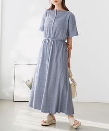 Kastane | 【サイズ展開あり/WEB限定】カットシャーリングワンピース(ワンピース)