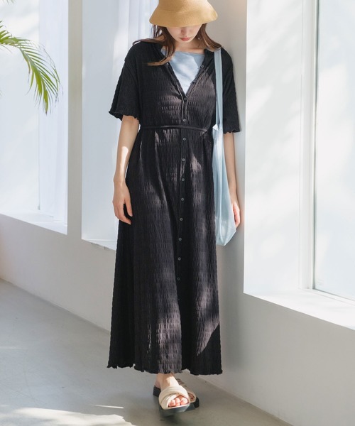 極美品♡ルネ♡シャーリングワンピース Kastane（カスタネ）の「【サイズ展開あり/WEB限定】カット