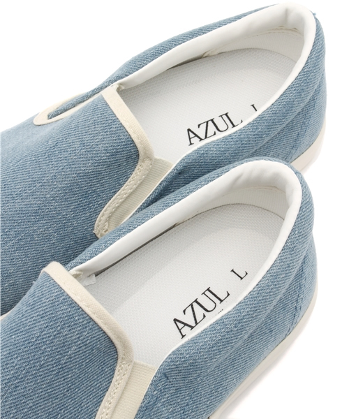 AZUL by moussy(アズールバイマウジー)の「デニムスリッポン(スリッポン・メンズ・サックスブルー・SMALL/LARGE/MEDIUM)」の6枚目の写真