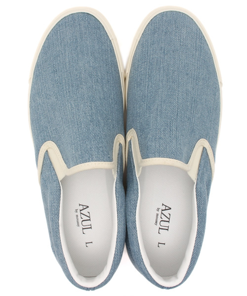 AZUL by moussy(アズールバイマウジー)の「デニムスリッポン(スリッポン・メンズ・サックスブルー・SMALL/LARGE/MEDIUM)」の8枚目の写真