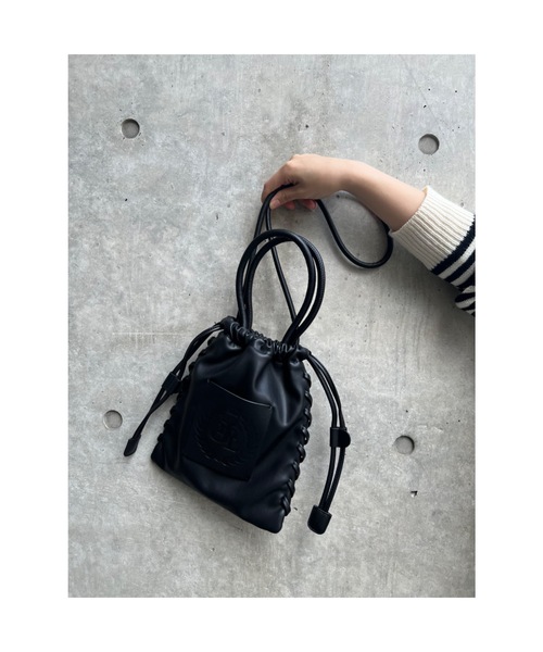 jumelle（ジュメロ）の「【累計販売1500個突破】JM emblem draw bag（ショルダーバッグ・レディース・ブラック/アイボリー・FREE）」の8枚目の写真