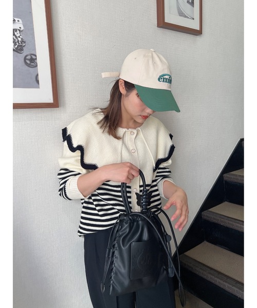 jumelle（ジュメロ）の「【累計販売1500個突破】JM emblem draw bag（ショルダーバッグ・レディース・ブラック/アイボリー・FREE）」の14枚目の写真