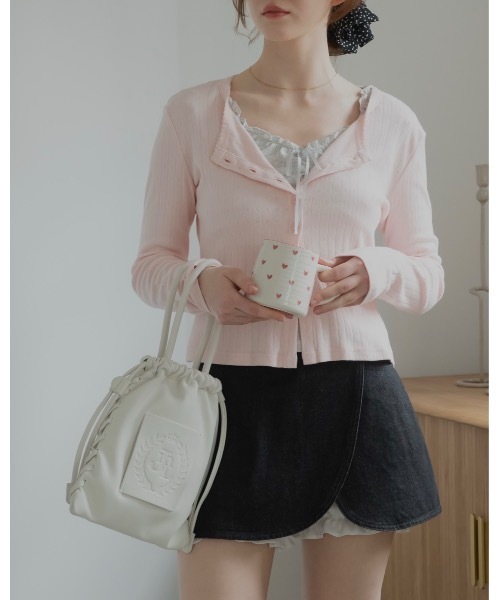 JUMELLE（ジュメロ）の「【累計販売1500個突破】JM emblem draw bag（ショルダーバッグ・レディース・ブラック/アイボリー・FREE）」の16枚目の写真