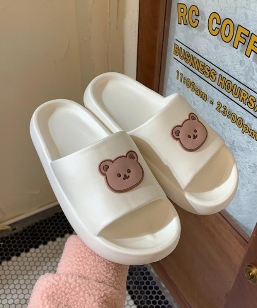 LAC-VERT（ラック・ヴェール）の「ベアシャワーサンダル/スリッパ（サンダル・レディース・ブラック/アイボリー・L/M）」の14枚目の写真