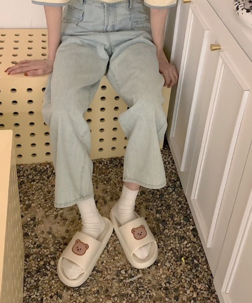 LAC-VERT（ラック・ヴェール）の「ベアシャワーサンダル/スリッパ（サンダル・レディース・ブラック/アイボリー・L/M）」の8枚目の写真