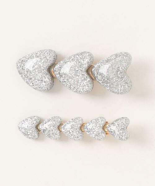 LOWRYS FARM（ローリーズファーム）の「ハートクリップ　 906306（バレッタ/ヘアクリップ・レディース・ブラウン/アイボリー/グレー/キャメル・FREE）」の3枚目の写真