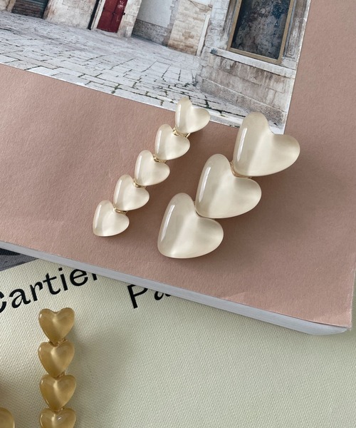 LOWRYS FARM（ローリーズファーム）の「ハートクリップ　 906306（バレッタ/ヘアクリップ・レディース・ブラウン/アイボリー/グレー/キャメル・FREE）」の2枚目の写真