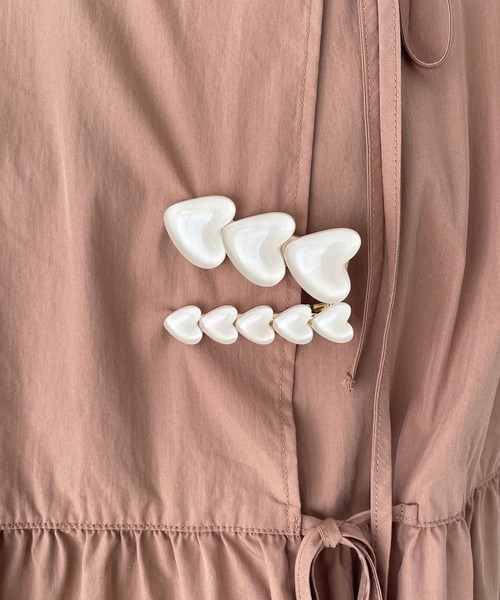 LOWRYS FARM（ローリーズファーム）の「ハートクリップ　 906306（バレッタ/ヘアクリップ・レディース・ブラウン/アイボリー/グレー/キャメル・FREE）」の8枚目の写真