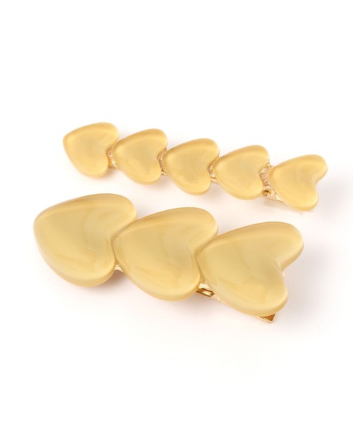 LOWRYS FARM（ローリーズファーム）の「ハートクリップ　 906306（バレッタ/ヘアクリップ・レディース・ブラウン/アイボリー/グレー/キャメル・FREE）」の10枚目の写真