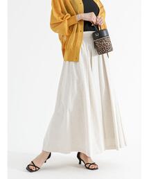 Te chichi | リネン混ポプリンタックロングスカート(スカート)