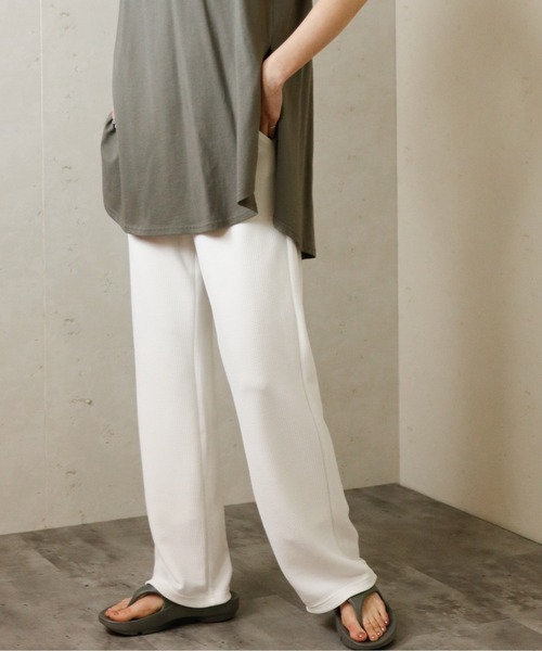 Per sist ence(パーシエンス)の「Per sist ence/パーシエンス ジャガードストレートパンツ(その他パンツ・レディース・ブラック/ネイビー/オフホワイト・FREE)」の5枚目の写真