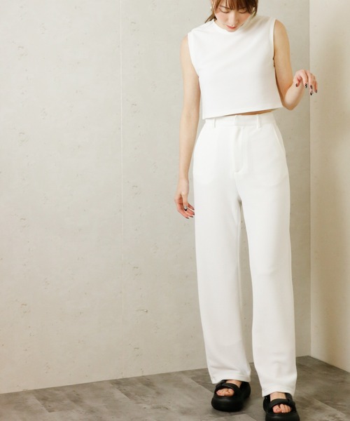 Per sist ence(パーシエンス)の「Per sist ence/パーシエンス ジャガードストレートパンツ(その他パンツ・レディース・ブラック/ネイビー/オフホワイト・FREE)」の11枚目の写真