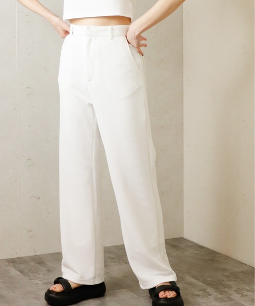 Per sist ence(パーシエンス)の「Per sist ence/パーシエンス ジャガードストレートパンツ(その他パンツ・レディース・ブラック/ネイビー/オフホワイト・FREE)」の12枚目の写真