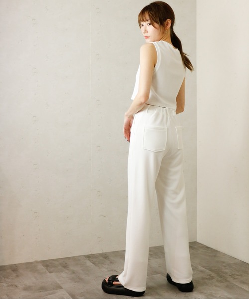 Per sist ence(パーシエンス)の「Per sist ence/パーシエンス ジャガードストレートパンツ(その他パンツ・レディース・ブラック/ネイビー/オフホワイト・FREE)」の17枚目の写真