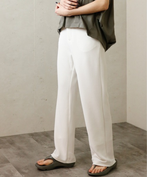 Per sist ence(パーシエンス)の「Per sist ence/パーシエンス ジャガードストレートパンツ(その他パンツ・レディース・ブラック/ネイビー/オフホワイト・FREE)」の20枚目の写真