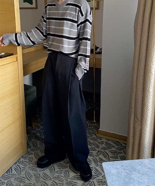 HOLY IN CODE（ホーリーインコード）の「HOLY IN CODE no.9358 s widewide tuck sl（スラックス・メンズ・ブラック・SMALL/MEDIUM/LARGE）」の9枚目の写真