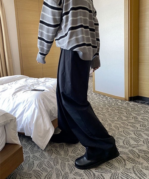 HOLY IN CODE（ホーリーインコード）の「HOLY IN CODE no.9358 s widewide tuck sl（スラックス・メンズ・ブラック・SMALL/MEDIUM/LARGE）」の19枚目の写真