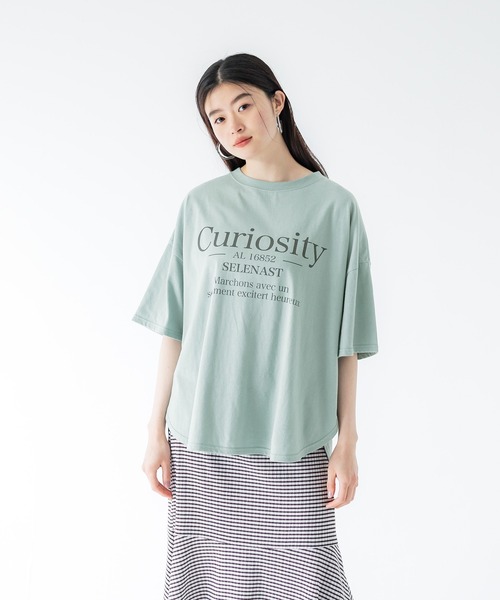 coca(coca)(コカ)の「テールカットロゴTシャツ(Tシャツ/カットソー・レディース・ダークグリーン/ホワイト・M/L)」の4枚目の写真