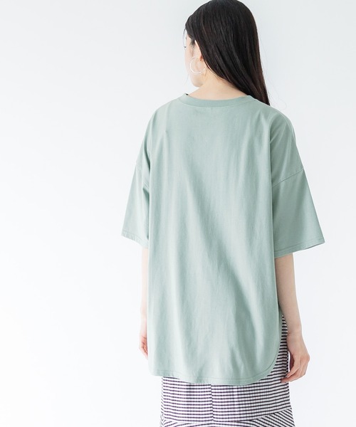 coca(coca)(コカ)の「テールカットロゴTシャツ(Tシャツ/カットソー・レディース・ダークグリーン/ホワイト・M/L)」の5枚目の写真