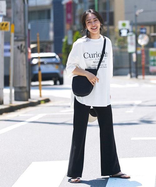 coca(coca)(コカ)の「テールカットロゴTシャツ(Tシャツ/カットソー・レディース・ダークグリーン/ホワイト・M/L)」の8枚目の写真
