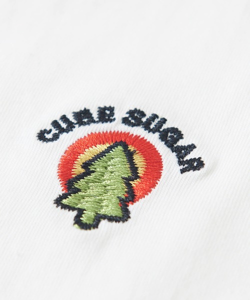 CUBE SUGAR（キューブシュガー）の「天竺カットソーアウトドア刺繍Tシャツ（Tシャツ/カットソー・レディース・ヘザーチャコール/ホワイト/ブラウン/マルチ・M）」の16枚目の写真
