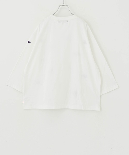 CUBE SUGAR（キューブシュガー）の「天竺カットソーアウトドア刺繍Tシャツ（Tシャツ/カットソー・レディース・ヘザーチャコール/ホワイト/ブラウン/マルチ・M）」の8枚目の写真