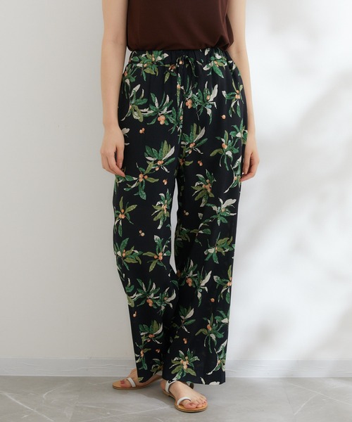 KATHARINE ROSS（キャサリンロス）の「【KATHARINE ROSS】びわプリントパンツ（スラックス・レディース・ブラック/マスタード・MEDIUM）」の18枚目の写真