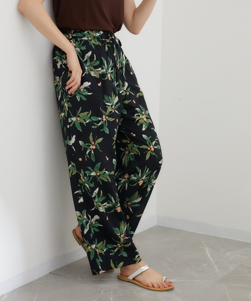 KATHARINE ROSS（キャサリンロス）の「【KATHARINE ROSS】びわプリントパンツ（スラックス・レディース・ブラック/マスタード・MEDIUM）」の19枚目の写真