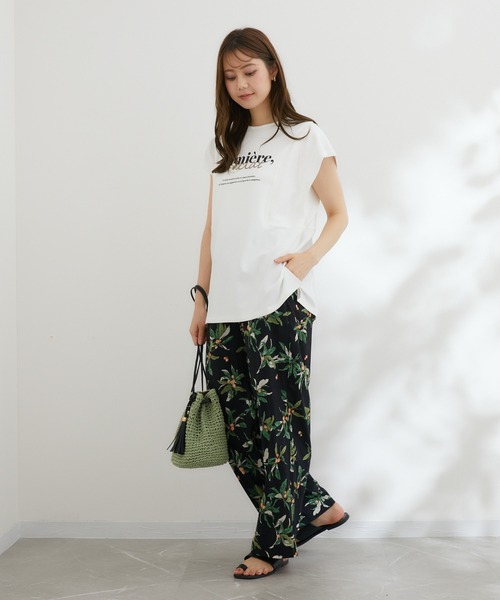 KATHARINE ROSS（キャサリンロス）の「【KATHARINE ROSS】びわプリントパンツ（スラックス・レディース・ブラック/マスタード・MEDIUM）」の11枚目の写真