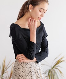 mysty woman | オフショルデザインプルオーバー 972019(Tシャツ/カットソー)