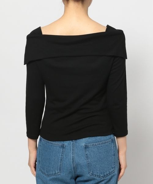 mysty woman（ミスティウーマン）の「オフショルデザインプルオーバー 972019（Tシャツ/カットソー・レディース・ブラック/グレイッシュベージュ/モカ・FREE）」の21枚目の写真