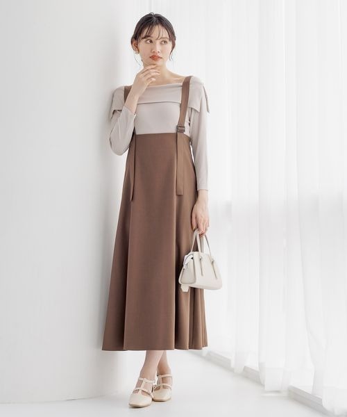 mysty woman（ミスティウーマン）の「オフショルデザインプルオーバー 972019（Tシャツ/カットソー・レディース・ブラック/グレイッシュベージュ/モカ・FREE）」の20枚目の写真